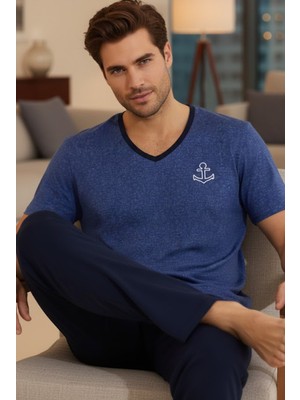 Siyah İnci Bisiklet Yaka Örme Pijama Takım 25109834