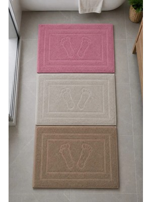 Mela Home 3'lü Ayak Havlusu-Ayak Paspası 50*70 cm 3 Adet - Banyo - Misafir -Çeyizlik %100 Pamuk