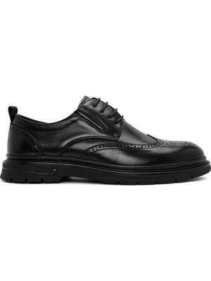 Derimod Fly Erkek Siyah Bağcıklı Deri Casual Ayakkabı WM680010DV