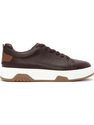 Derimod Erkek Kahverengi Bağcıklı Kalın Tabanlı Deri Sneaker WM630001DF