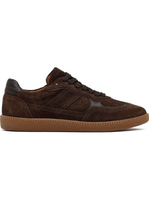 Derimod Kadın Kahverengi Bağcıklı Süet Deri Sneaker AF320003DS