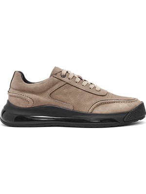 Derimod Erkek Vizon Bağcıklı Kalın Tabanlı Nubuk Deri Sneaker WM740006DN