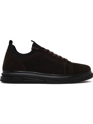 Derimod Erkek Kahverengi Bağcıklı Süet Deri Sneaker WM660005DS