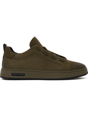 Derimod Erkek Haki Bağcıklı Nubuk Deri Sneaker WM680001DN