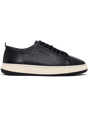 Derimod Erkek Siyah Bağcıklı Kalın Tabanlı Deri Sneaker WM700011DF