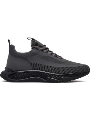 Derimod Zero Erkek Gri Kalın Tabanlı Bağcıklı Kumaş Sneaker WM68002155