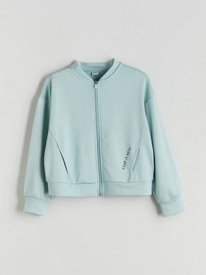 Lc Waikiki Yeni Sezon Bisiklet Yaka Kız Çocuk Fermuarlı Sweatshirt