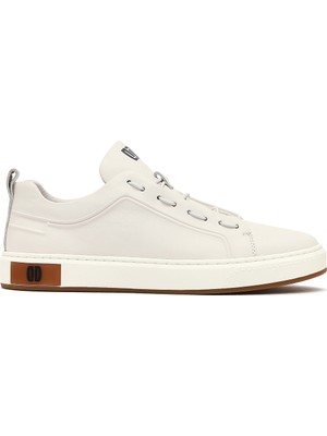 Derimod Erkek Beyaz Bağcıklı Deri Sneaker WM680002DV