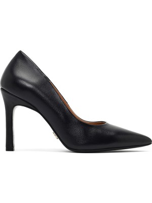 Derimod Kadın Siyah Ince Topuklu Deri Stiletto AF210001DV