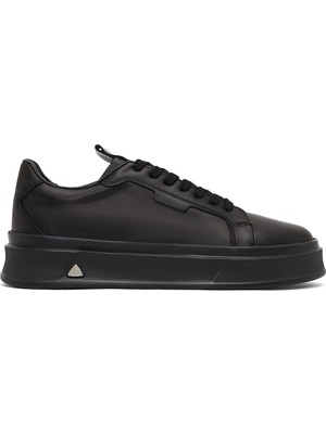 Derimod Erkek Siyah Bağcıklı Kalın Tabanlı Deri Sneaker WM740007DV