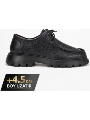Fame Step Hakiki Deri Erkek Casual Ayakkabı +4.5 cm Boy Uzatan Kalın Taban Günlük Bağcıklı Comfort Vicenza