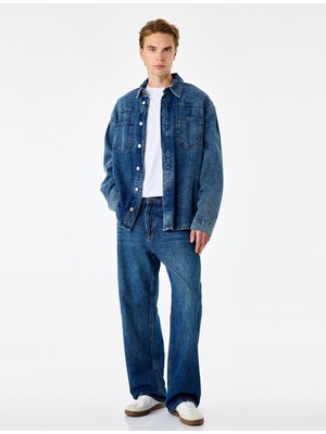 Koton Normal Bel Pamuklu Loose Fit Jean Pantolon - Steve Jean