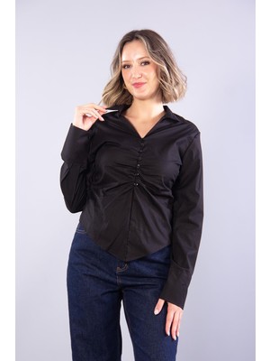 Mckanzie 8307 (4037) Önü Çok Düğmeli Ve Büzgülü Gömlek