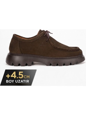Fame Step Hakiki Deri Erkek Casual Ayakkabı +4.5 cm Boy Uzatan Kalın Taban Günlük Bağcıklı Comfort Vicenza