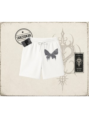 Tarzsokak Unisex Fly Zone Unisex Şort Beyaz
