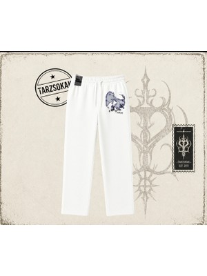 Tarzsokak Unisex Embryo Unisex Baggy Eşofman Altı Beyaz