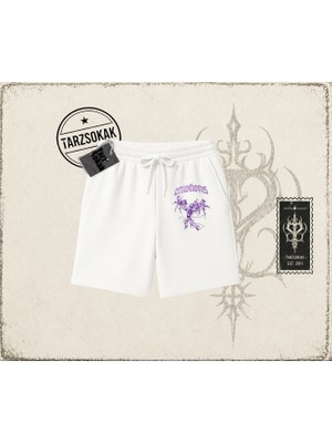 Tarzsokak Unisex Emotions Unisex Şort Beyaz