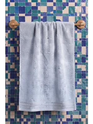 Anılsan Yaz Banyo Havlusu 70X 140 cm - Açık Gri - %100 Pamuk