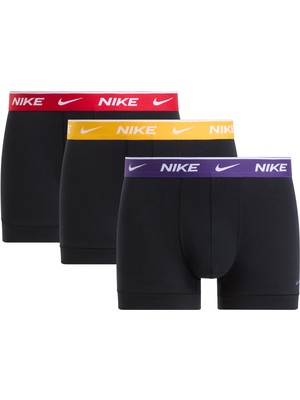 Nike Erkek Marka Logolu Günlük Kullanıma Uygun Siyah3 Boxer