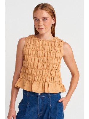 Eskişehir Mağazacılık 50845 Dilvin Kolsuz Crop Bluz