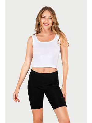 Obje Kadın Beyaz Kalın Askılı Crop