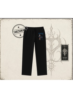 Tarzsokak Unisex Harajuku Girl Unisex Baggy Eşofman Altı Beyaz