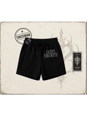 Tarzsokak Unisex God's Favorite Unisex Şort Beyaz
