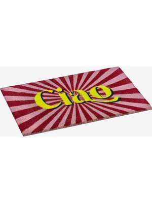 Gift Company Kırmızı Hindistan Cevizi Lifi Ciao Kapı Önü Paspası 45X75 cm