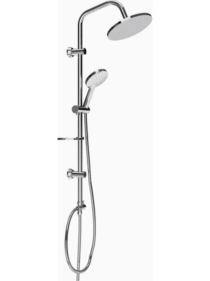 Creavit SH640 Krom Yağmurlama Tepe Duş Seti - Oval