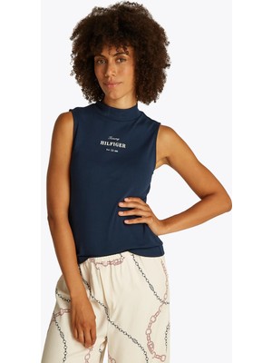 Tommy Hilfiger Kadın / Kız Lacivert Tommy Hilfiger Slım Monotype Strıpe, C1G Lacivert Kadın Atlet