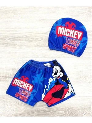 Cg Kids Mickey Erkek Çocuk Şapkalı Mayo Takımı Kalıbı Küçüktür Sorup Alabilirsiniz Veya 1 Beden Büyük Alabilirsiniz
