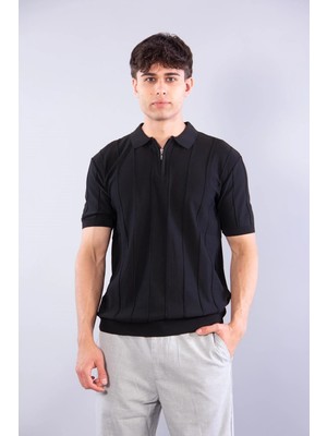 Mckanzie 110 Polo Yaka Fermuarlı Kendinden Fitilli T-shirt