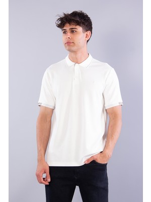 Mckanzie 4663 Yakası Noktalı Kol Ucu Desenli T-shirt