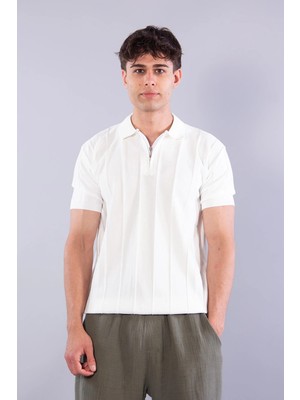 Mckanzie 110 Polo Yaka Fermuarlı Kendinden Fitilli T-shirt