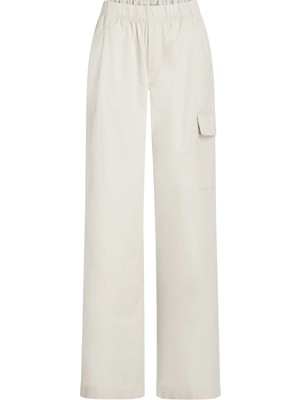 Calvin Klein Kadın / Kız Krem Calvin Klein Cotton Cargo Pant, Pdh Krem Kadın Pantalon