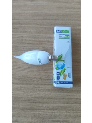 Aklight Aklıght 9W E14 Duy Kıvrık Mum (Kıvrımlı Alev Tip) 6400K Beyaz Işık (Day Light) Tasarruflu Ampul