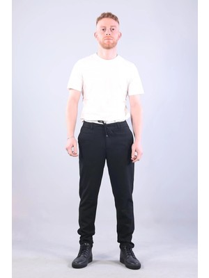 888 Yancep Beli Ipli Lastikli Kumaş Jogger Pantolon