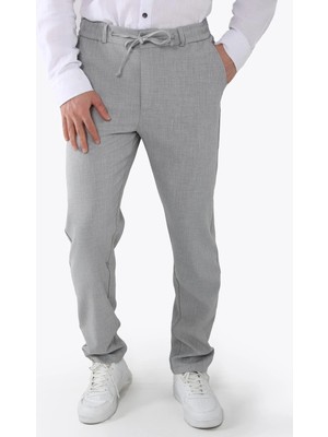 888 Yancep Beli Ipli Lastikli Kumaş Jogger Pantolon