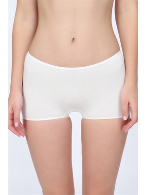 Obje Kadın Ekru Penye Modal Boxer