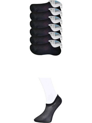 Aesco Siyah Erkek Görünmez Çorap 6 Çift