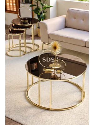 Sedaş Living Units Orta Sehpa ve Zigon Sehpa Bronz Gold Lüx-Sedas-Zigon-Orta