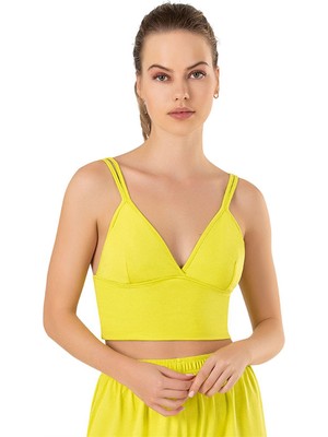 Obje Kadın Neon Yeşil Cotton Crop