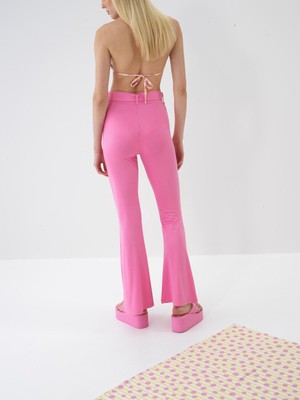 Xint Kadın Pembe Doğal Dökümlü Regular Fit Pantolon