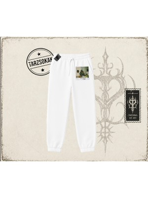 Tarzsokak Unisex Kendrick Lamar M.a.a.d City Unisex Jogger Eşofman Altı Beyaz