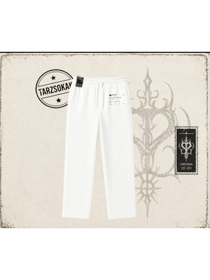 Tarzsokak Unisex Kanye Tweet Unisex Baggy Eşofman Altı Beyaz