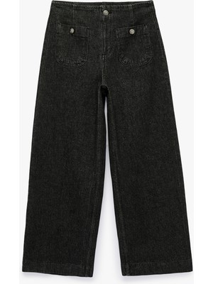 Koton Pamuklu Cepli Normal Bel Culotte Pantolon - Culotte Jeans