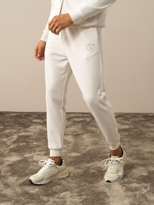 Xint Erkek Ekru Pamuk Dokulu Regular Fit Sweat Pantolon
