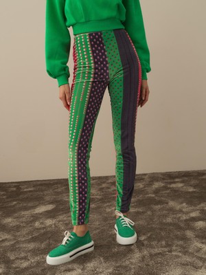 Xint Kadın Pembe Esnek Dokulu Slim Fit Tayt