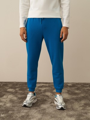Xint Erkek Mavi Pamuk Dokulu Regular Fit Sweat Pantolon