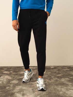 Xint Erkek Siyah Pamuk Dokulu Regular Fit Sweat Pantolon